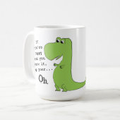 Si vous êtes heureux Clap Funny Dinosaur Mug (Devant gauche)
