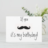si vous invitation d'anniversaire de moustache (Debout devant)