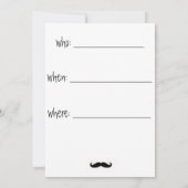 si vous invitation d'anniversaire de moustache (Dos)