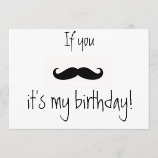 si vous invitation d'anniversaire de moustache
