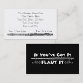 Si vous l'avez - Flaut il des cartes de visite (Devant / Derrière)