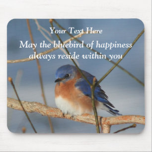 Sialia van Geluk Inspirerend Mousepad Muismat