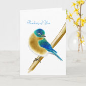 Sialia van het Denken van het Geluk aan u Kaart (Gele Bloem)