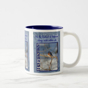 Sialia van het Inspirerend van het Geluk Tweekleurige Koffiemok