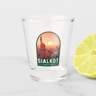 Sialkot Pakistan Travel Art Vintage Shot Glas