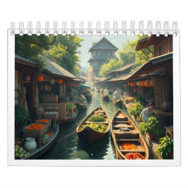Siam drijvende markt met kalender