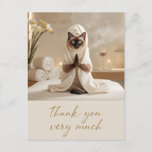 Siamees kat in Spa Bedankt Briefkaart