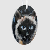 Siamees kat ornament (voorkant)