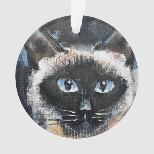Siamees kat ornament (voorkant)