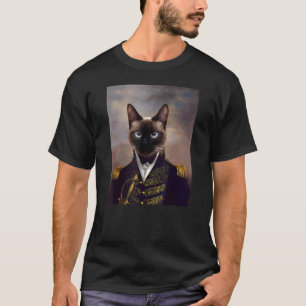 Siamees Kat Renaissance Huisdier Portret Middeleeu T-shirt