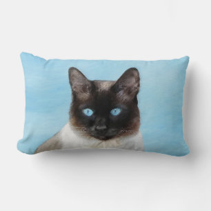 Siamees Kat Schilderij - Mooie Originele Kat Kunst Kussen