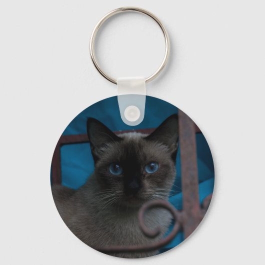 Siamees Kat Sleutelhanger (Voorkant)