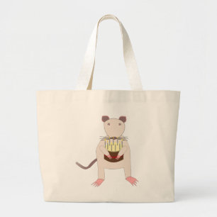 Siamees rat met verjaardagstaart grote tote bag