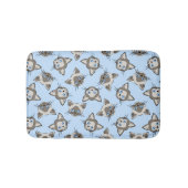 Siamese Blue Eyed Cat Faces Graphic Art Pattern Badmat (Voorkant)