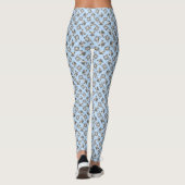 Siamese Blue Eyed Cat Faces Graphic Art Pattern Leggings (Achterkant)