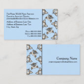 Siamese Blue Eyed Cat Faces Graphic Art Pattern Visitekaartje (Voorkant / Achterkant)