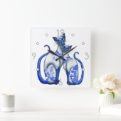 Siamese Blue Willow Wall klok (Huis)