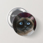 Siamese Cat 548 Ronde Button 5,7 Cm (Voorkant /achterkant)