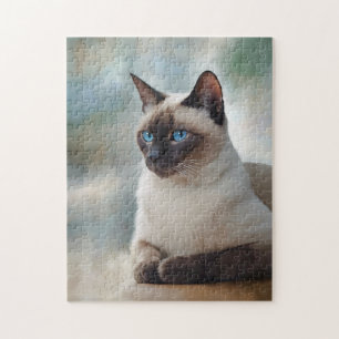 Siamese Cat 749 Digitale kunst Legpuzzel