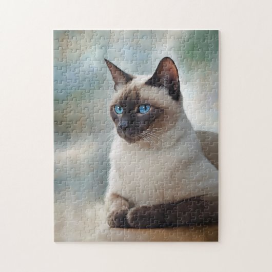 Siamese Cat 749 Digitale kunst Legpuzzel (Verticaal)