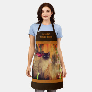 Siamese Cat Animal Art gepersonaliseerd Schort