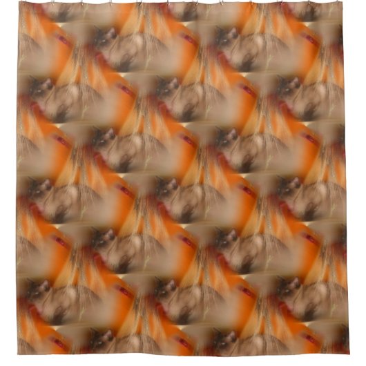Siamese Cat Animal Pattern Douchegordijn (Voorkant)