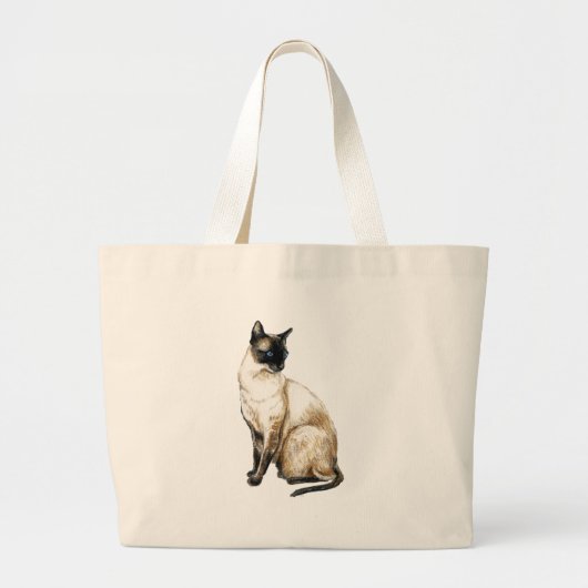 "Siamese Cat" Art Bag Grote Tote Bag (Voorkant)