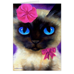 Siamese Cat Art-kaart