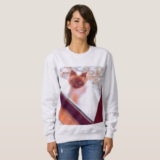 Siamese cat art trui (Voorkant volledig)