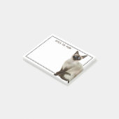 Siamese Cat | bewerkbare tekst Hier is de pop Post-it® Notes (Schuin)