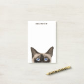 Siamese Cat | bewerkbare tekst | Hier is wat er op Post-it® Notes (Op bureau)
