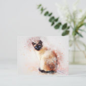 siamese cat-briefkaart briefkaart (Staand voorkant)