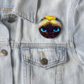 SIAMESE CAT-BUTTON RONDE BUTTON 5,7 CM (In situ)