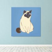 Siamese Cat Canvas Afdruk (Insitu (Houten vloer))
