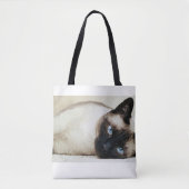 Siamese Cat Canvas tas (Voorkant)
