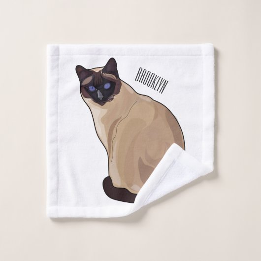 Siamese cat cartoon (Gant de toilette)