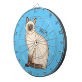 Siamese cat cartoon illustration dartbord (Voorkant Rechts)