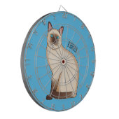 Siamese cat cartoon illustration dartbord (Voorkant Links)