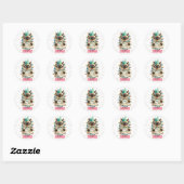 Siamese cat christmas ronde sticker (Vel)