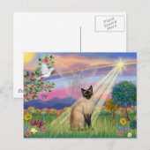 Siamese Cat - Cloud Angel Briefkaart (Voorkant / Achterkant)