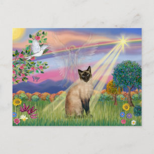 Siamese Cat - Cloud Angel Briefkaart