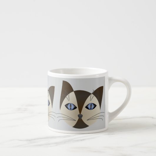Siamese Cat Coffee Mug – Minimalist Cat Design (Droite)
