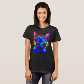 Siamese Cat DJ Music T-shirt (Voorkant volledig)