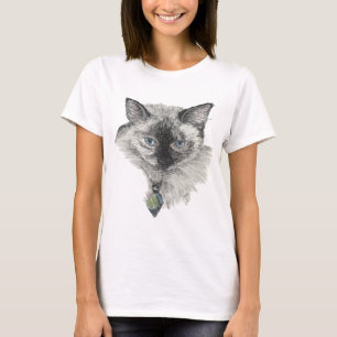 Siamese Cat Face T-shirt