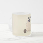 Siamese Cat Frosted Glass Mug (Devant gauche)
