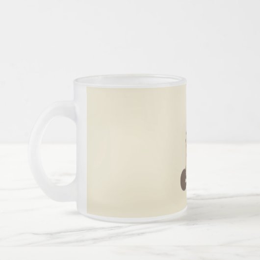 Siamese Cat Frosted Glass Mug (Gauche)