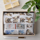 Siamese Cat Fussy Cuts with Coordinating Ephemera Tissuepapier (Geschenk)