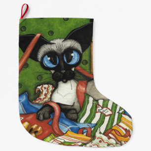Siamese Cat Gift Stocking door Bihrle Grote Kerstsok