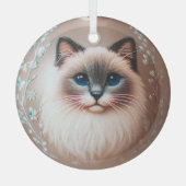 Siamese Cat Glass Ornament (Voorkant)