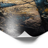 Siamese Cat in Armor Foto Afdruk (Hoek)